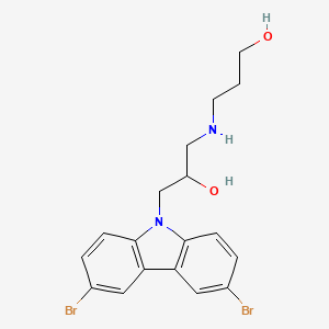 molecular formula C18H20Br2N2O2 B2809747 3-((3-(3,6-dibromo-9H-carbazol-9-yl)-2-hydroxypropyl)amino)propan-1-ol CAS No. 347369-02-2