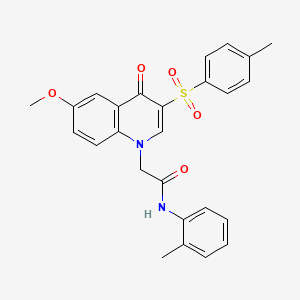 2-(6-methoxy-4-oxo-3-tosylquinolin-1(4H)-yl)-N-(o-tolyl)acetamide