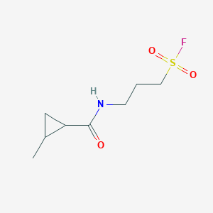 molecular formula C8H14FNO3S B2809754 3-[(2-Methylcyclopropanecarbonyl)amino]propane-1-sulfonyl fluoride CAS No. 2248828-42-2