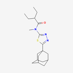molecular formula C19H29N3OS B2809755 N-[5-(1-adamantyl)-1,3,4-thiadiazol-2-yl]-2-ethyl-N-methylbutanamide CAS No. 392320-85-3