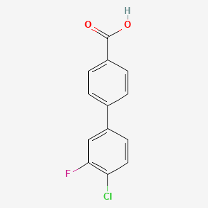 molecular formula C13H8ClFO2 B2809756 4'-Chloro-3'-fluoro[1,1'-biphenyl]-4-carboxylic acid CAS No. 844878-86-0