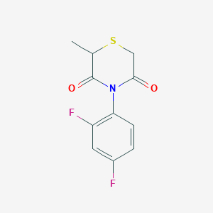 molecular formula C11H9F2NO2S B2809760 4-(2,4-Difluorophenyl)-2-methylthiomorpholine-3,5-dione CAS No. 344265-29-8
