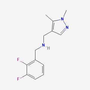 molecular formula C13H15F2N3 B2809764 [(2,3-二氟苯基)甲基][(1,5-二甲基吡唑-4-基)甲基]胺 CAS No. 1006437-26-8