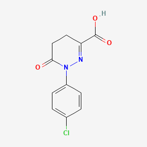 molecular formula C11H9ClN2O3 B2809768 1-(4-Chlorophenyl)-6-oxo-1,4,5,6-tetrahydropyridazine-3-carboxylic acid CAS No. 926232-59-9
