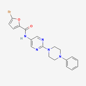 molecular formula C19H18BrN5O2 B2809770 5-bromo-N-(2-(4-phenylpiperazin-1-yl)pyrimidin-5-yl)furan-2-carboxamide CAS No. 1396873-47-4