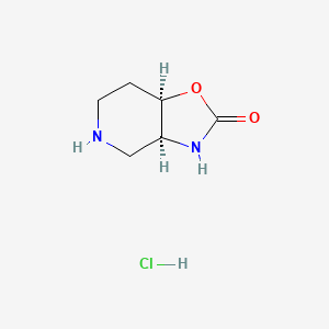 molecular formula C6H11ClN2O2 B2809775 rac-(3aS,7aR)-Hexahydro[1,3]oxazolo[4,5-c]pyridin-2(3H)-one hydrochloride CAS No. 1864003-41-7