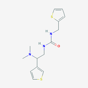molecular formula C14H19N3OS2 B2809780 1-(2-(Dimethylamino)-2-(thiophen-3-yl)ethyl)-3-(thiophen-2-ylmethyl)urea CAS No. 1172565-45-5