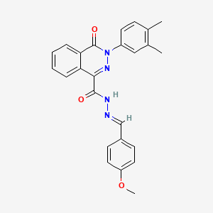 3-(3,4-dimethylphenyl)-N'-[(E)-(4-methoxyphenyl)methylidene]-4-oxo-3,4-dihydro-1-phthalazinecarbohydrazide