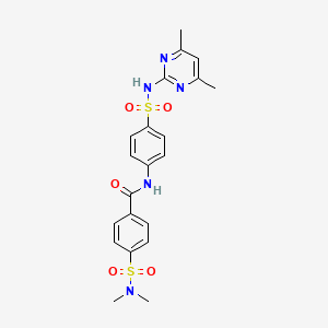 N-[4-[(4,6-dimethylpyrimidin-2-yl)sulfamoyl]phenyl]-4-(dimethylsulfamoyl)benzamide