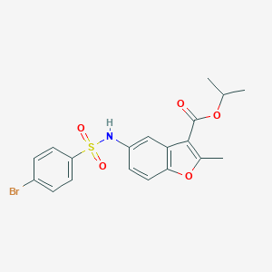 Isopropyl 5-{[(4-bromophenyl)sulfonyl]amino}-2-methyl-1-benzofuran-3-carboxylate
