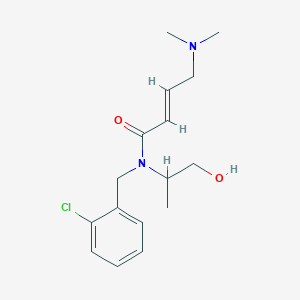 molecular formula C16H23ClN2O2 B2809811 (E)-N-[(2-Chlorophenyl)methyl]-4-(dimethylamino)-N-(1-hydroxypropan-2-yl)but-2-enamide CAS No. 2411330-18-0