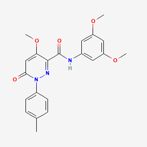 molecular formula C21H21N3O5 B2809818 N-(3,5-二甲氧基苯基)-4-甲氧基-1-(4-甲基苯基)-6-氧代吡啶-3-甲酰胺 CAS No. 941969-50-2