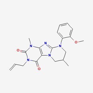 9-(2-methoxyphenyl)-1,7-dimethyl-3-prop-2-enyl-7,8-dihydro-6H-purino[7,8-a]pyrimidine-2,4-dione