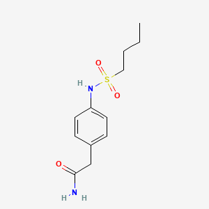 molecular formula C12H18N2O3S B2809837 2-(4-(Butylsulfonamido)phenyl)acetamide CAS No. 1251610-71-5