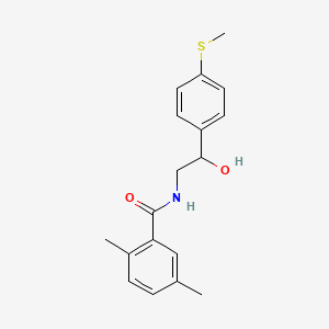 molecular formula C18H21NO2S B2809842 N-{2-HYDROXY-2-[4-(METHYLSULFANYL)PHENYL]ETHYL}-2,5-DIMETHYLBENZAMIDE CAS No. 1448043-25-1