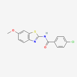 4-chloro-N-(6-methoxy-1,3-benzothiazol-2-yl)benzamide