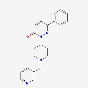 molecular formula C21H22N4O B2809849 6-Phenyl-2-[1-(pyridin-3-ylmethyl)piperidin-4-yl]pyridazin-3-one CAS No. 2379952-53-9