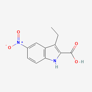 molecular formula C11H10N2O4 B2809851 3-乙基-5-硝基-1H-吲哚-2-羧酸 CAS No. 446830-63-3