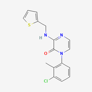 molecular formula C16H14ClN3OS B2809856 1-(3-chloro-2-methylphenyl)-3-[(2-thienylmethyl)amino]-2(1H)-pyrazinone CAS No. 899950-44-8