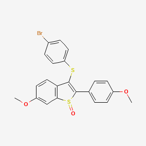 3-[(4-bromophenyl)sulfanyl]-6-methoxy-2-(4-methoxyphenyl)-1H-1-benzothiophen-1-one