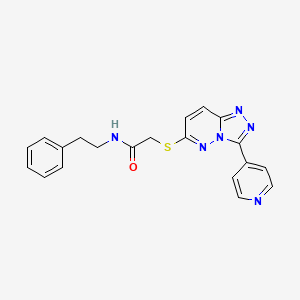molecular formula C20H18N6OS B2809858 N-phenethyl-2-((3-(pyridin-4-yl)-[1,2,4]triazolo[4,3-b]pyridazin-6-yl)thio)acetamide CAS No. 868970-08-5