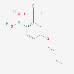 molecular formula C11H14BF3O3 B2809859 4-丁氧基-2-(三氟甲基)苯硼酸 CAS No. 2096331-14-3