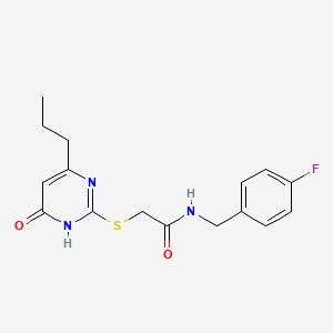 N-[(4-fluorophenyl)methyl]-2-[(6-oxo-4-propyl-1,6-dihydropyrimidin-2-yl)sulfanyl]acetamide