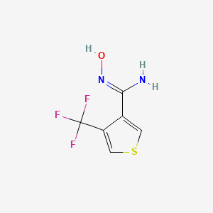 molecular formula C6H5F3N2OS B2809865 N'-Hydroxy-4-(trifluoromethyl)thiophene-3-carboximidamide CAS No. 2309485-09-2