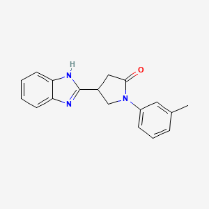 4-(1H-benzimidazol-2-yl)-1-(3-methylphenyl)pyrrolidin-2-one