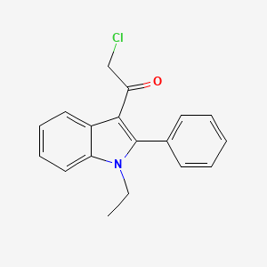 molecular formula C18H16ClNO B2809890 2-chloro-1-(1-ethyl-2-phenyl-1H-indol-3-yl)ethanone CAS No. 725710-56-5