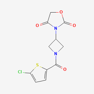 molecular formula C11H9ClN2O4S B2809892 3-(1-(5-Chlorothiophene-2-carbonyl)azetidin-3-yl)oxazolidine-2,4-dione CAS No. 2034236-88-7