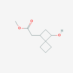 molecular formula C10H16O3 B2809900 Methyl 2-(3-hydroxyspiro[3.3]heptan-1-yl)acetate CAS No. 2228760-94-7