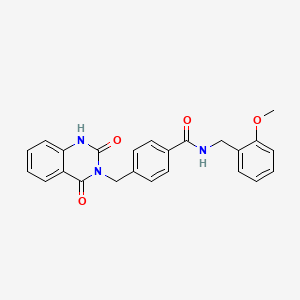 molecular formula C24H21N3O4 B2809901 4-((2,4-dioxo-1,2-dihydroquinazolin-3(4H)-yl)methyl)-N-(2-methoxybenzyl)benzamide CAS No. 1251679-27-2