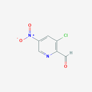 molecular formula C6H3ClN2O3 B2809931 3-氯-5-硝基吡啉甲醛 CAS No. 141238-22-4