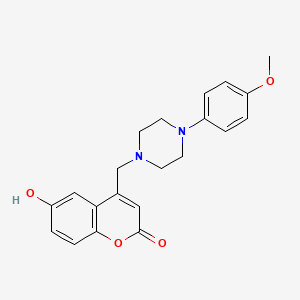 molecular formula C21H22N2O4 B2809937 6-羟基-4-[[4-(4-甲氧基苯基)哌嗪-1-基]甲基]香豆素-2-酮 CAS No. 859129-86-5