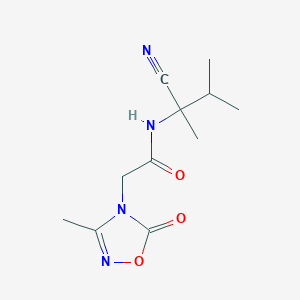 molecular formula C11H16N4O3 B2809945 N-(2-Cyano-3-methylbutan-2-yl)-2-(3-methyl-5-oxo-1,2,4-oxadiazol-4-yl)acetamide CAS No. 2418734-73-1