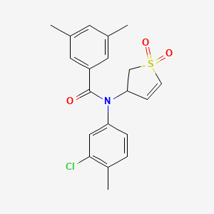 N-(3-chloro-4-methylphenyl)-N-(1,1-dioxido-2,3-dihydrothiophen-3-yl)-3,5-dimethylbenzamide