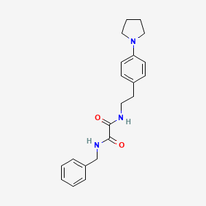 molecular formula C21H25N3O2 B2809956 N1-benzyl-N2-(4-(pyrrolidin-1-yl)phenethyl)oxalamide CAS No. 954011-78-0
