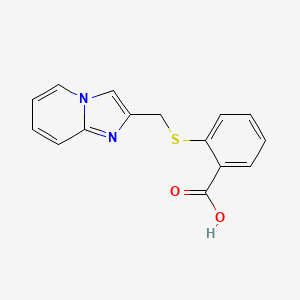 molecular formula C15H12N2O2S B2809959 2-[({Imidazo[1,2-a]pyridin-2-yl}methyl)sulfanyl]benzoic acid CAS No. 380435-06-3