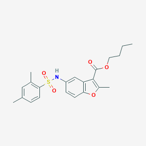 Butyl 5-{[(2,4-dimethylphenyl)sulfonyl]amino}-2-methyl-1-benzofuran-3-carboxylate