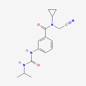 molecular formula C16H20N4O2 B2810021 N-(cyanomethyl)-N-cyclopropyl-3-{[(propan-2-yl)carbamoyl]amino}benzamide CAS No. 1252149-31-7