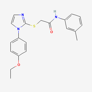 molecular formula C20H21N3O2S B2810036 2-[1-(4-乙氧基苯基)咪唑-2-基]硫醇-N-(3-甲基苯基)乙酰胺 CAS No. 688336-33-6