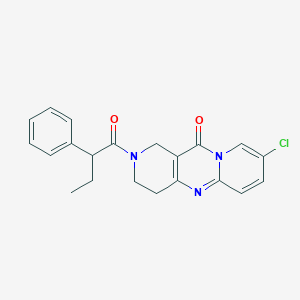 molecular formula C21H20ClN3O2 B2810038 8-chloro-2-(2-phenylbutanoyl)-3,4-dihydro-1H-dipyrido[1,2-a:4',3'-d]pyrimidin-11(2H)-one CAS No. 2034267-53-1