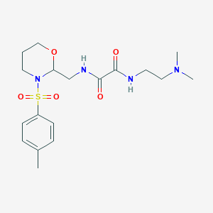 N1-(2-(dimethylamino)ethyl)-N2-((3-tosyl-1,3-oxazinan-2-yl)methyl)oxalamide
