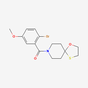 (2-Bromo-5-methoxyphenyl)(1-oxa-4-thia-8-azaspiro[4.5]decan-8-yl)methanone
