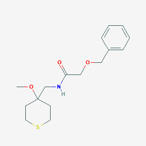 molecular formula C16H23NO3S B2810069 2-(benzyloxy)-N-((4-methoxytetrahydro-2H-thiopyran-4-yl)methyl)acetamide CAS No. 2034588-13-9
