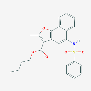 molecular formula C24H23NO5S B281007 Butyl 2-methyl-5-[(phenylsulfonyl)amino]naphtho[1,2-b]furan-3-carboxylate 