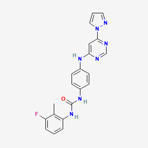 1-(4-((6-(1H-pyrazol-1-yl)pyrimidin-4-yl)amino)phenyl)-3-(3-fluoro-2-methylphenyl)urea