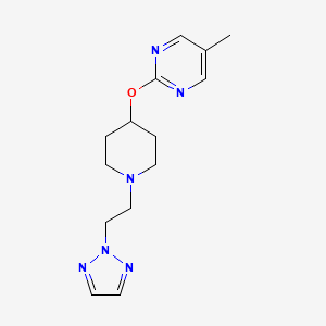 molecular formula C14H20N6O B2810079 5-Methyl-2-[1-[2-(triazol-2-yl)ethyl]piperidin-4-yl]oxypyrimidine CAS No. 2380172-98-3