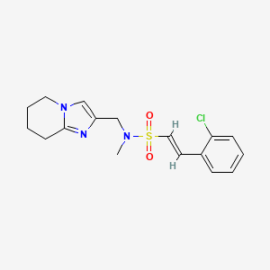 molecular formula C17H20ClN3O2S B2810084 (E)-2-(2-Chlorophenyl)-N-methyl-N-(5,6,7,8-tetrahydroimidazo[1,2-a]pyridin-2-ylmethyl)ethenesulfonamide CAS No. 2111909-41-0